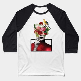 Flower Head Girl Baseball T-Shirt